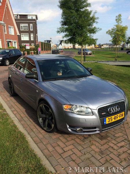 Audi A4 3.0 TDI V6 Quattro AUT 2005 Grijs Leer S-Line Navi