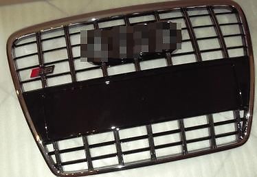 Audi A6 4F S6 look grill ZwartChrome rand