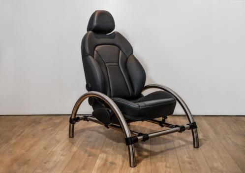 Audi stoel zwart leer in design frame nieuw zitstoel