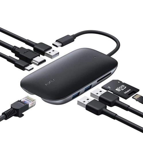 Aukey Unity Series 8-in-1 USB C Hub met Ethernet