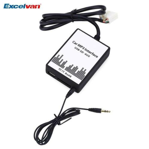 Auto 3.5mm AUX Adapter Auto MP3 Interface DC 12 V USB SD