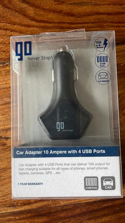 Auto adapter met 4 USB ports