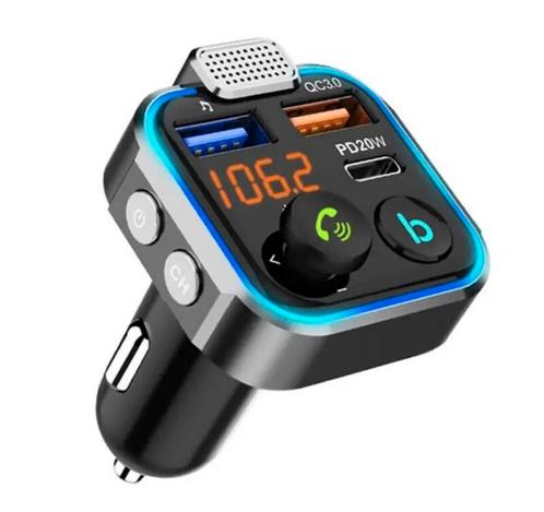 Auto Bluetooth 5.0 Fm Transmitter Audio Adapter Een Key Bass