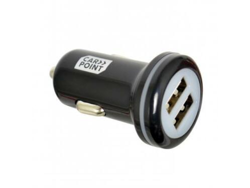 Auto oplader USB 12V24V Dual