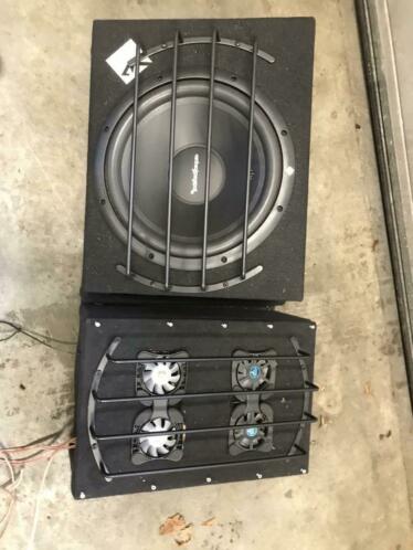 Auto subwoofer incl versterker en bekabeling (plug amp play)