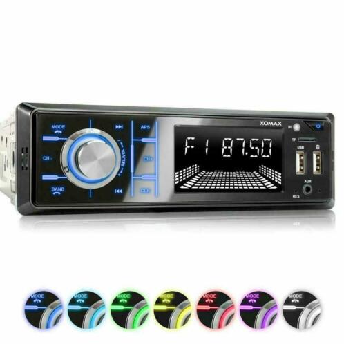 AUTORADIO BLUETOOTH USB SD AUX MP3 4x60W 1DIN ZONDER CD