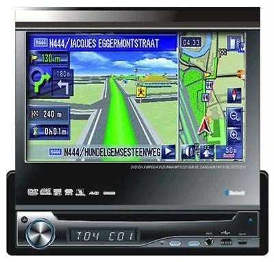 Autoradio  NAVIGATIE 1 amp 2 din klapscherm TMC GPS Carkit 