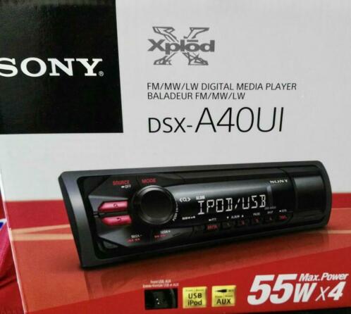 Autoradio SONY DSX-A40UI met USB,AUX Z.g.a.n. ampdoosampboekjes
