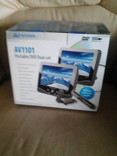 AV1101 Portable dvd dual set met garantiebewijs