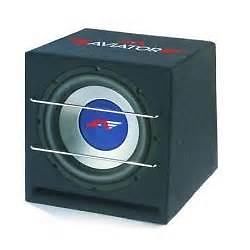 Aviator subwoofer met versterker en kabels