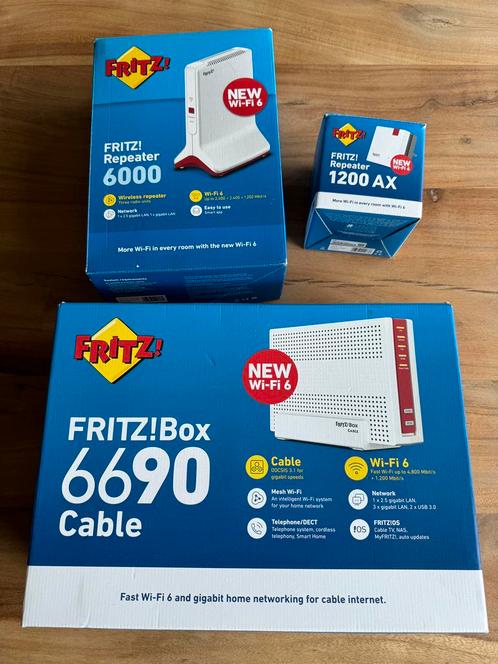 AVM FRITZBox modem amp repeaters complete set Wifi6