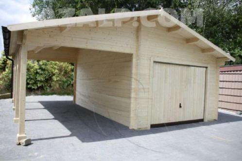 Azalp Houten Garage Vigo 740x570 cm, 95 mm