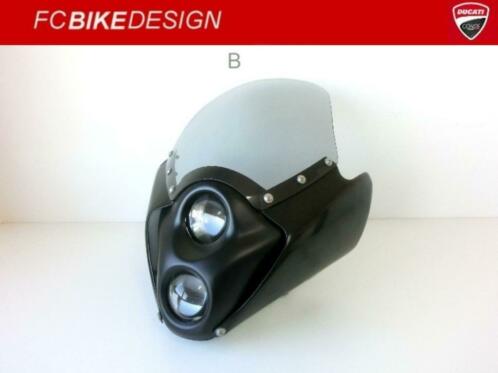 (B) RoadRacing koplamp conversion set zwart Ducati Monster