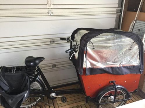 Babboe bakfiets big e  elektrisch met huif 1 jr oud