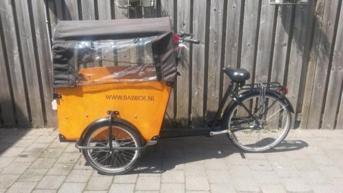 BABBOE big bakfiets incl regentent, peuterschaal vanaf 300,-