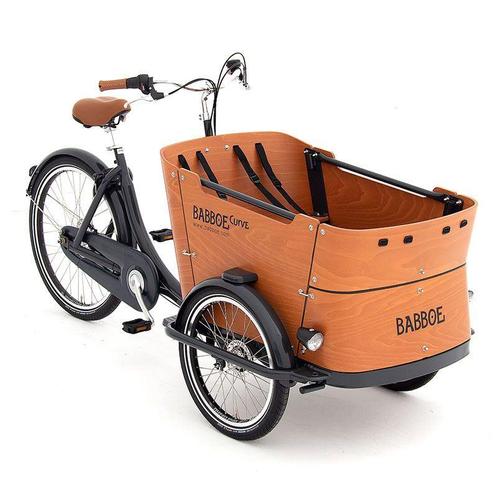 Babboe Curve bakfiets hout  rollerbrake  rollerbrake