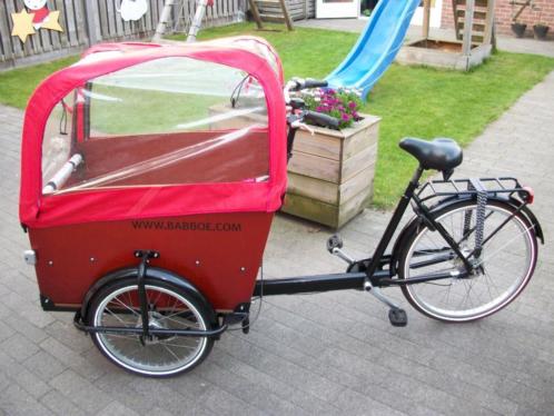 Bakfiets Babboe Big inclusief regentent en verlichting