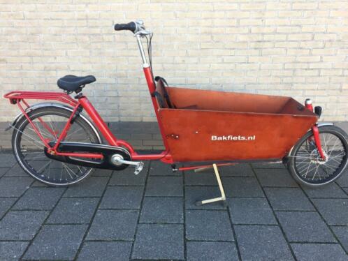 Bakfiets cargo long Rood.