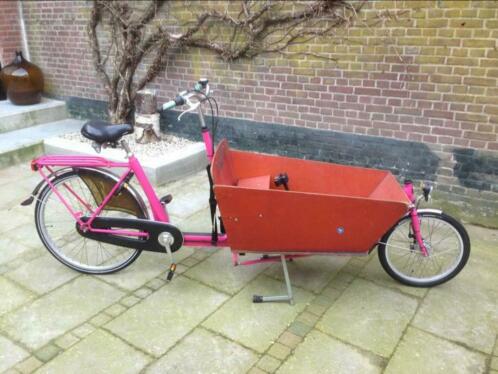 Bakfiets Lange bak Roze