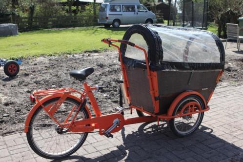 Bakfiets met huif Fietsfabriek Smart 2010 BF18 oranje