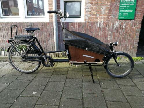 Bakfiets van de fietsfabriek, 5 versnellingen, slot, licht