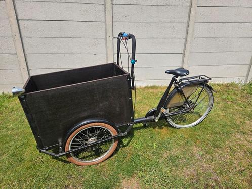 Bakfiets zwart met versnellingen