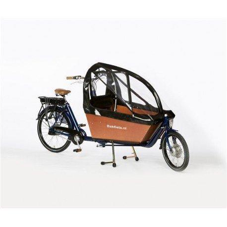 Bakfiets.nl Tent Cargo Long hoog met ritsen zwart