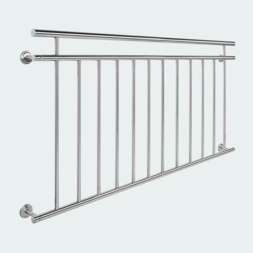 Balkonleuning reling balustrade RVS 90 x 156cm