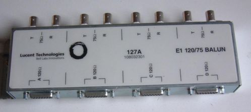 Balun 120 ohm 75 ohm voor netwerken en datacommunicatie