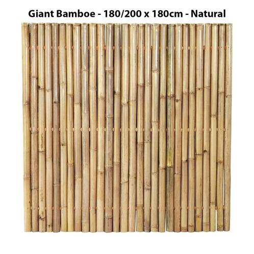 Bamboe schutting 180x180cm Nature of Dark met clear coating