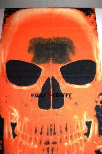Bandana - Orange Skull Sjaal Airsoft  Parts4Airsoft 7
