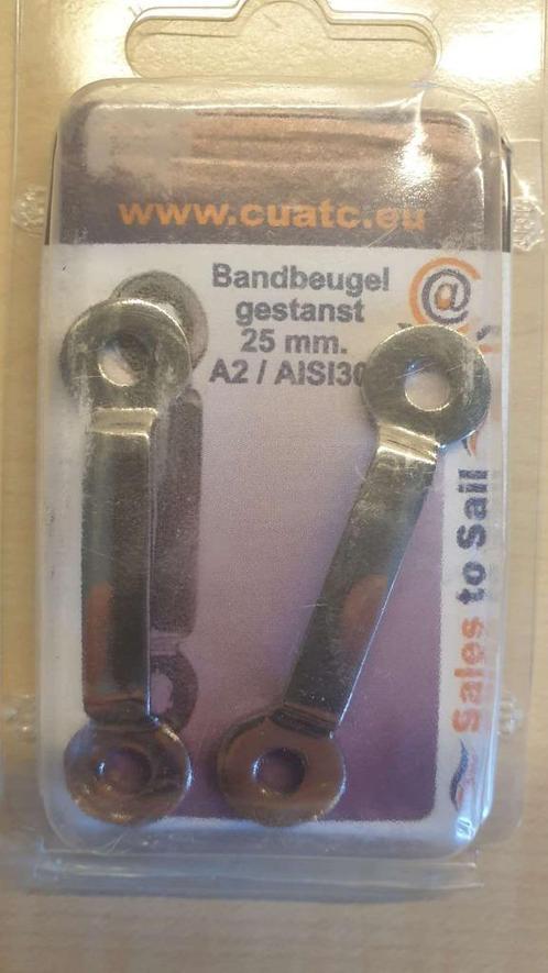 Bandbeugel, bandhouder, gestanst RVS A2 25mm, nieuw