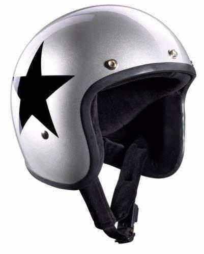 Bandit classic grijs zwarte ster jet helm