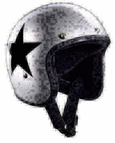 Bandit classic grijs zwarte ster jet helm