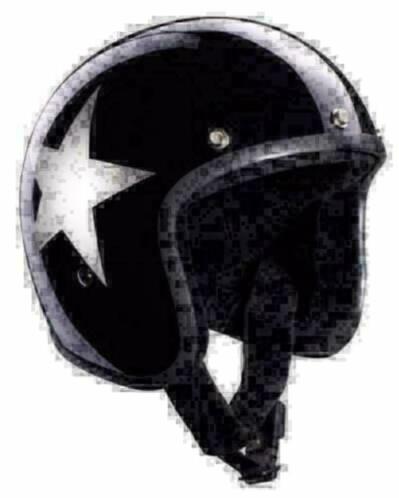 Bandit classic zwart grijze ster jet helm