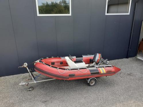 Barcoeste 400 Rib met Mariner 25PK op Nette Trailer 
