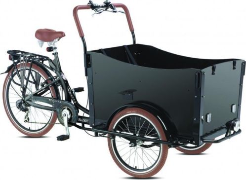 Basic bakfiets 26 inch unisex 7v velgrem zwart (Fietsen)