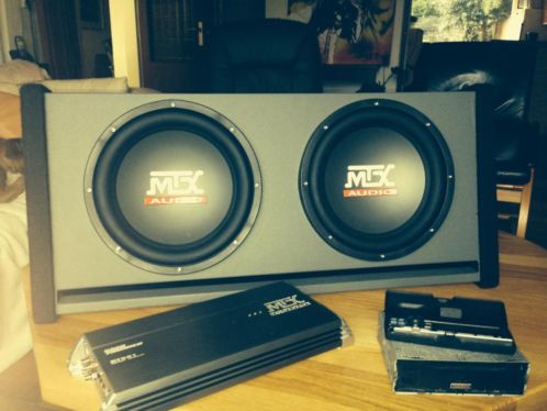 BassboxSubwoofer MTX 2x 250watt rms met versterker