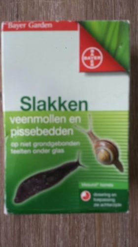 Bayer Mesurol korrels tegen slakken veenmollen en pissebedde