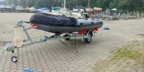 BBline heavyduty 420 boot op trailer met 20pk Suzuki