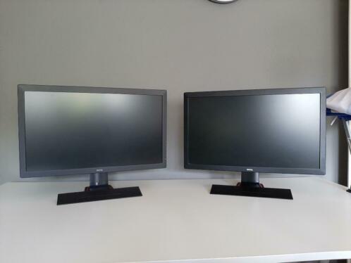 Beeldscherm 2x (BenQ GL2450-B)