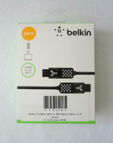 Belkin FireWire 800 naar 800 kabel 1,8m (9-pins)