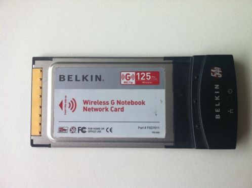 Belkin PCMCIA-slot Wireless G adapter WIFI F5D7011