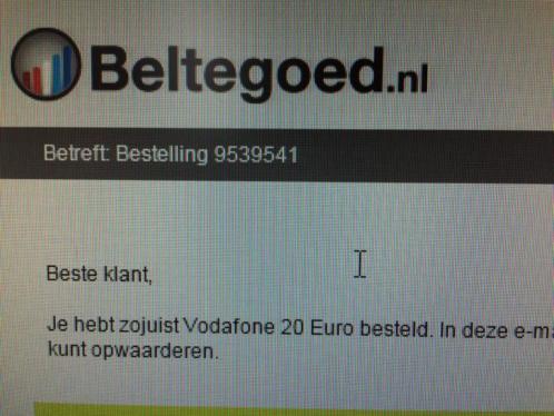 Beltegoed 20 euro Vodafone