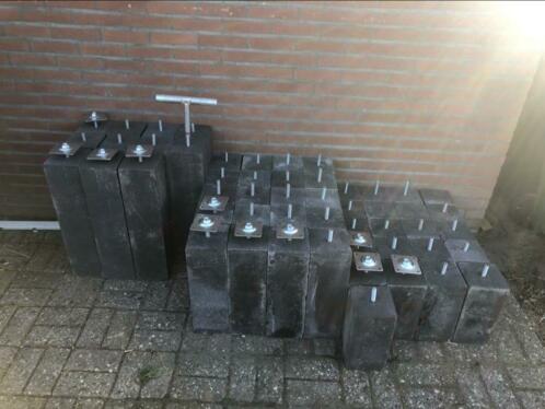 Beton poeren antraciet 15x15