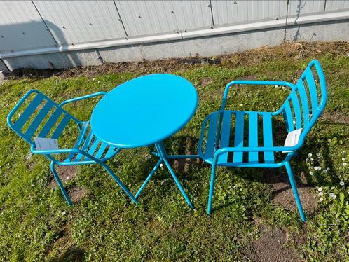 Bistro set aqua blauw