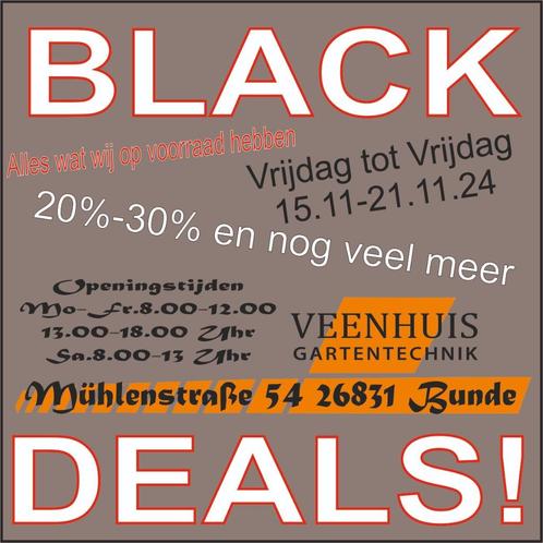 Black Friday Grasmaaiers, zitmaaiers, bosmaaiers