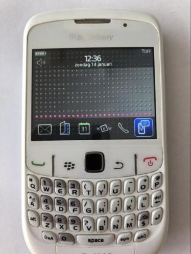 Blackberry Curve 8520 wit met hoesje en oplaadkabel