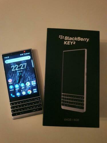 Blackberry key2 64 gb zilver. (Simlockvrij)