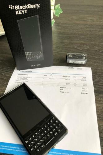 Blackberry Key2 Black met bon (3 maanden oud) te koop